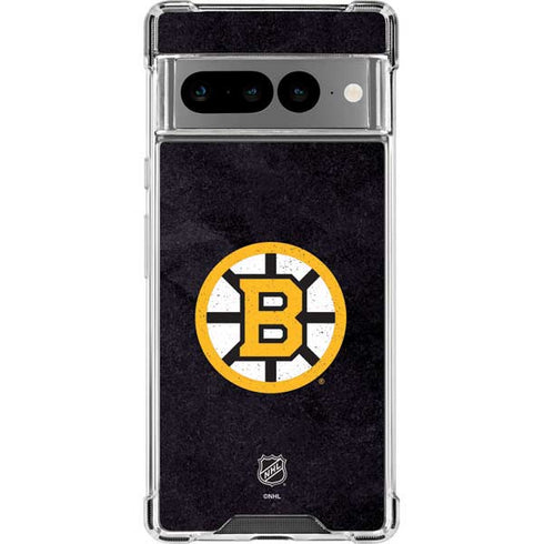 NHL Boston Bruins Distressed Google Pixel 7 Pro Clear Case